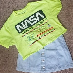 Highlighter NASA crop top